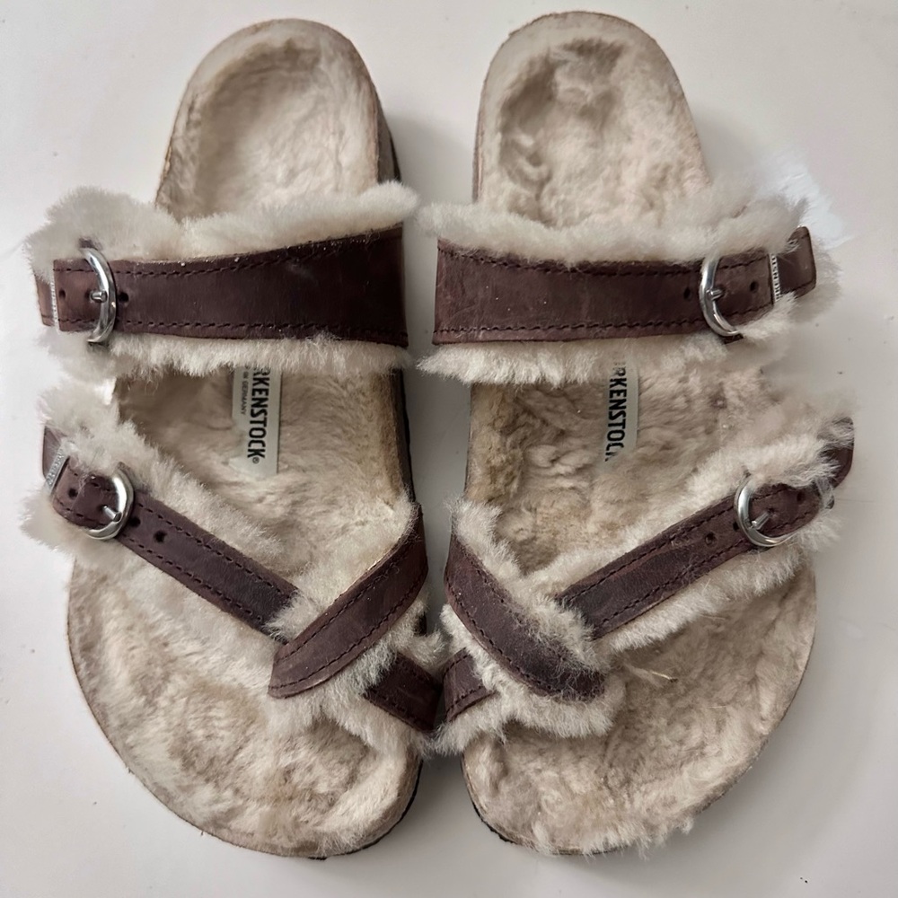 New Birkenstock Arizona Shearling Sandals
